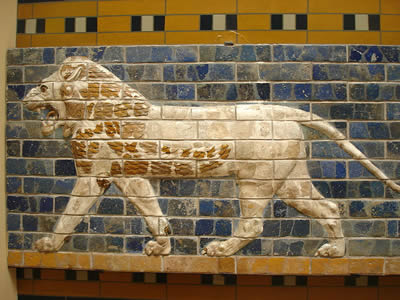 Tiled scene from Ishtar gate